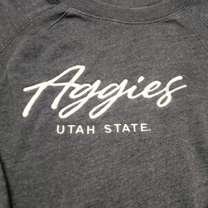 Aggies Utah State Sweatshirt Womens XL Gray Embroidered Pullover Long Sleeve